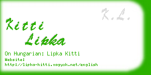 kitti lipka business card